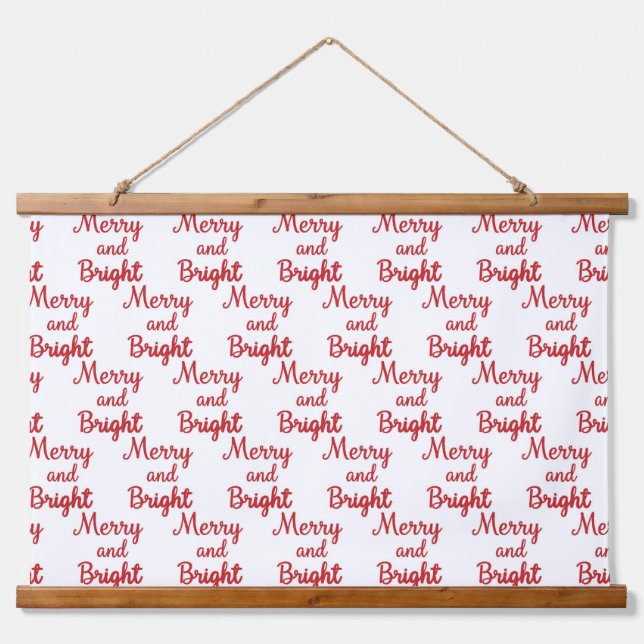 merry and bright seamless hanging tapestry (Front)