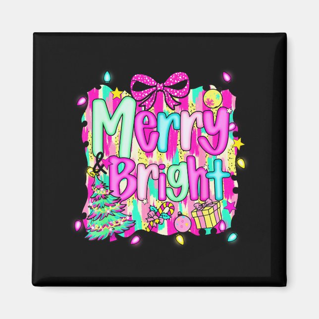 Merry And Bright Shirt Cute Christmas Holiday Men  Magnet (Front)