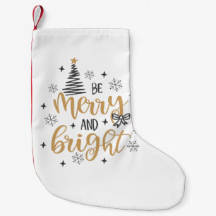 Merry And Bright Small Christmas Stocking