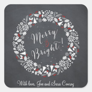 Merry and Bright! Square Sticker