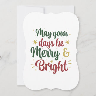 Merry and Bright Stationary - Blank Inside