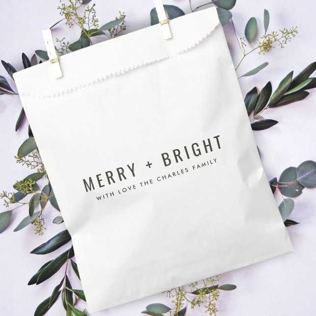 Merry and Bright | Stylish Dark Green Christmas Favour Bags (Creator Uploaded)