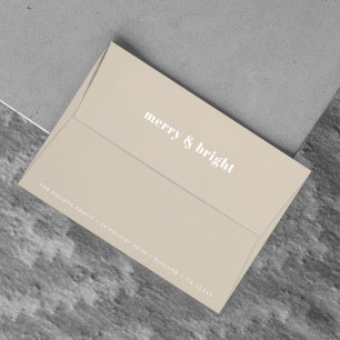 Merry and Bright   Stylish Retro Christmas Stone Envelope