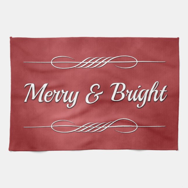 Merry and Bright Tea Towel (Horizontal)