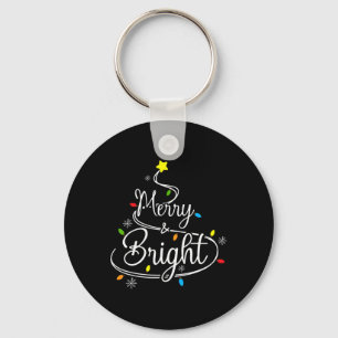 Merry and Bright Tis the Season Christmas Vacation Key Ring