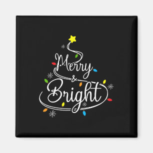 Merry and Bright Tis the Season Christmas Vacation Magnet