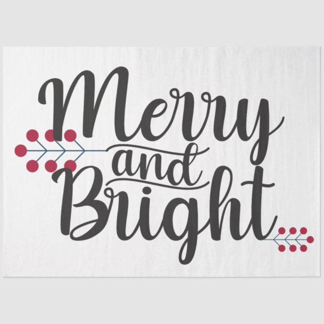 Merry and Bright  Tissue Paper (Front)