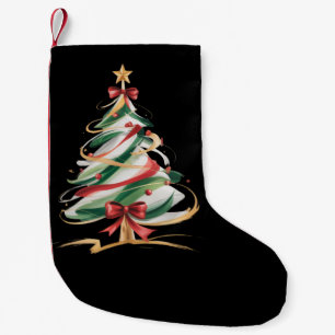 Merry and Bright Trees Christmas Holiday Winter  Small Christmas Stocking