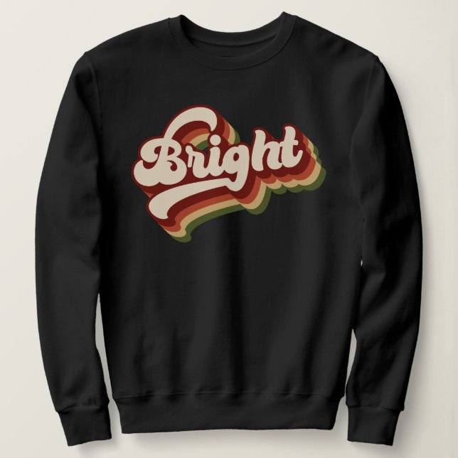 Merry and Bright Vintage Christmas Matching Sweatshirt (Design Front)