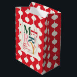 Merry and bright vintage colourful Christmas Medium Gift Bag<br><div class="desc">Merry and bright vintage colourful Christmas holiday gift bag. Add a fun,  bright customised feel to your holiday season.</div>