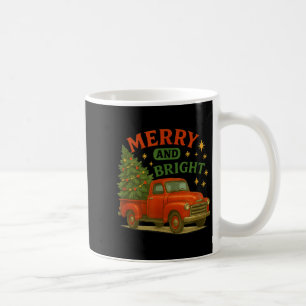 Merry And Bright Vintage Red Truck Christmas  Coffee Mug