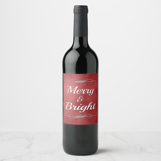 Merry and Bright Wine Label (Front)