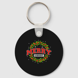 Merry And Christmas Bright Moody And Uptight Match Key Ring