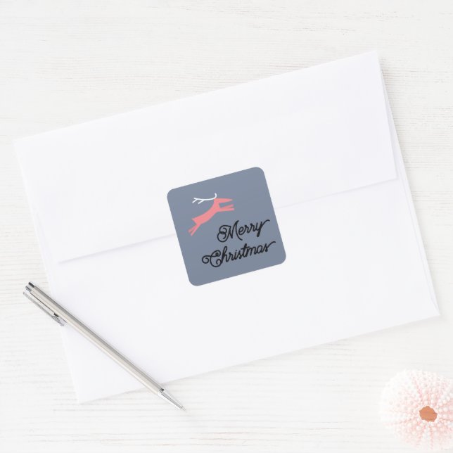 MERRY AND DEER CHRISTMAS envelope seals (Envelope)