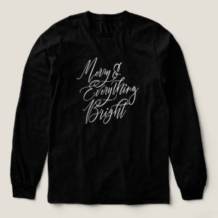 Merry and Everything Bright Christmas Black Tri-Blend Shirt