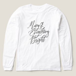 Merry and Everything Bright Holiday Christmas Tri-Blend Shirt