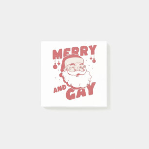Merry and Gay Funny Christmas LGBTQ Pride Post-it Notes