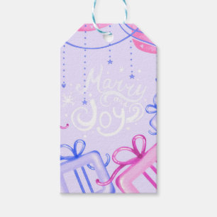 Merry and Joy Pastel Gift Tags
