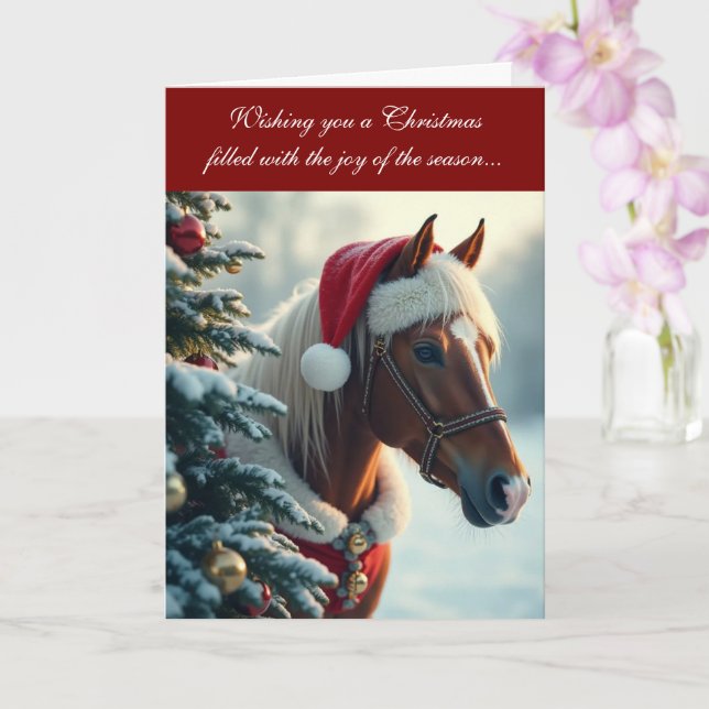 Merry and Mane Christmas Card (Orchid)