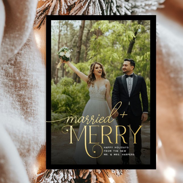 Merry and Married 3 Photos Newlyweds Christmas (Creator Uploaded)