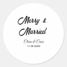 Merry and married add couple Name date holidayChr