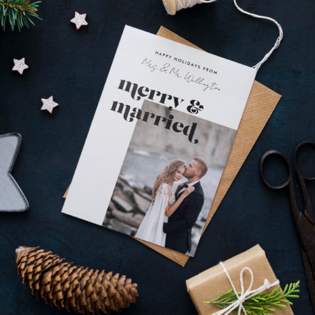 Merry and Married Elegant Modern Photo Holiday (Creator Uploaded)