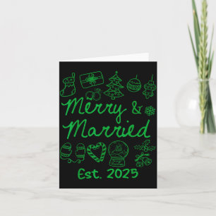 Merry And Married Est 2025 Christmas Couples Match Card