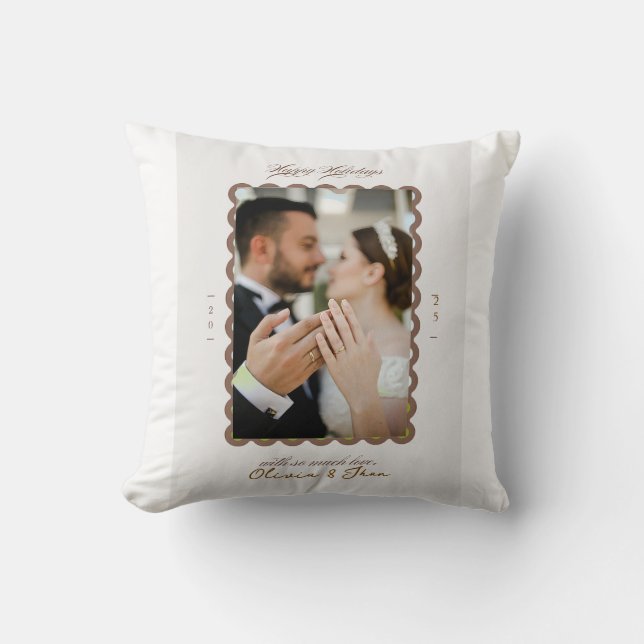 Merry and married first christmas cushion (Front)