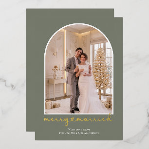 Merry and Married Newly Wed Personalised Photo