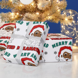 Merry and Melanated Christmas Wrapping Paper