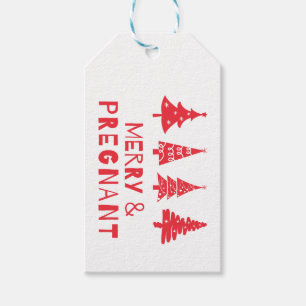 Merry and pregnant at Christmas Gift Tags
