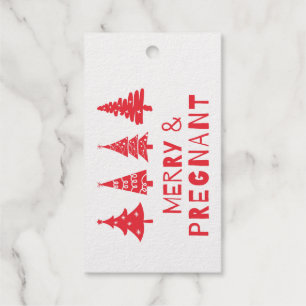 Merry and pregnant at Christmas Gift Tags
