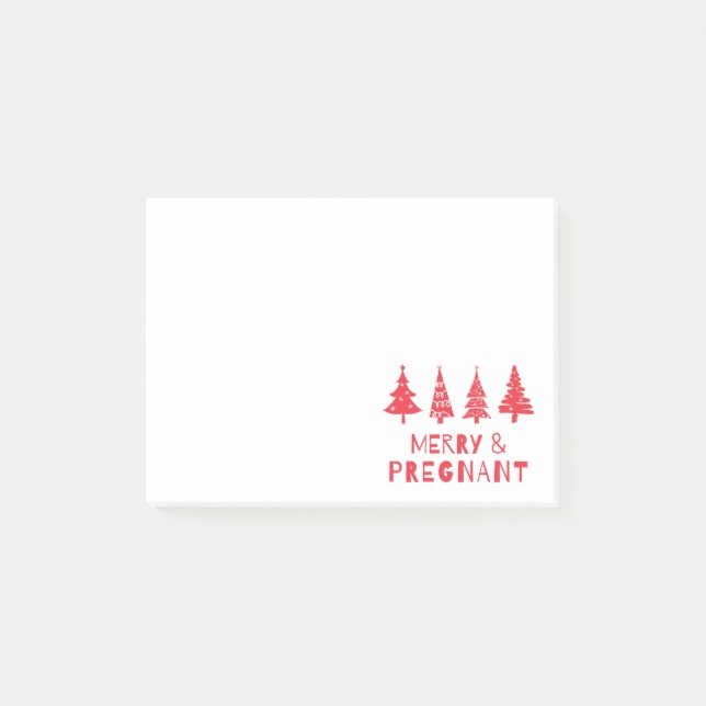  Merry and pregnant at Christmas Post-it Notes (Front)