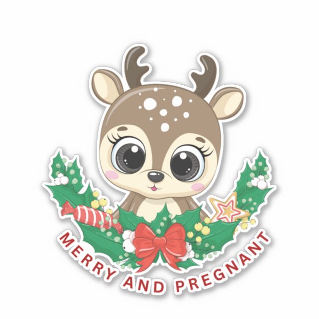 MERRY AND PREGNANT DEER  (Front)