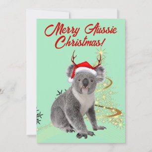 Merry Aussie Christmas Koala bear  Holiday Card