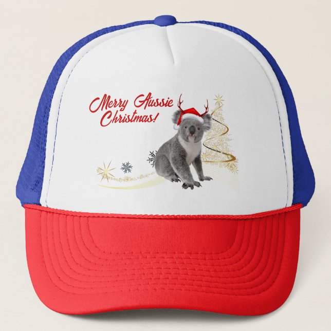Merry Aussie Christmas Koala bear  Trucker Hat (Front)