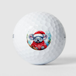 Merry Aussie Christmas Koala  Golf Balls