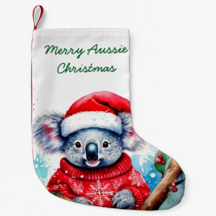 Merry Aussie Christmas Koala Small Christmas Stocking