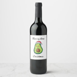 Merry Avo Christmas  Wine Label