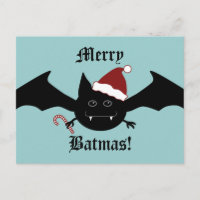Merry Batmas silly Gothic bat Christmas