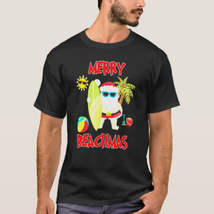 Merry Beachmas Beach Surf Santa Surfer Christmas 1 T-Shirt