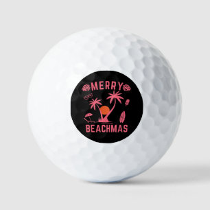 Merry Beachmas Christmas In July Golf Balls