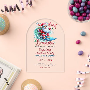 Merry Beachmas Christmas In July Party Invitation