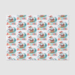 Merry Beachmas Christmas In July Retro Design Tissue Paper<br><div class="desc">Merry Beachmas,  Santa surfin',  colourful retro typography,  Christmas in July design.</div>