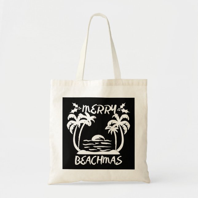 Merry Beachmas Christmas In July Tote Bag (Front)