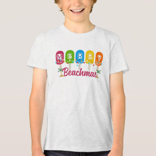Merry Beachmas Christmas In July  Tri-Blend Shirt