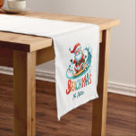 Merry Beachmas Santa Surfing Retro Design<br><div class="desc">Merry Beachmas,  Santa surfin',  colourful retro typography,  Christmas in July design.</div>