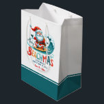 Merry Beachmas Santa Surfing Retro Design Two Medium Gift Bag<br><div class="desc">Merry Beachmas,  Santa surfin',  colourful retro typography,  Christmas in July design.</div>