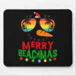 Merry Beachmas Trocal Christmas Hawaii Snowman Bea Mouse Pad<br><div class="desc">Merry Beachmas Trocal Christmas Hawaii Snowman Beach</div>