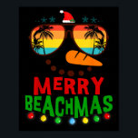 Merry Beachmas Trocal Christmas Hawaii Snowman Bea Poster<br><div class="desc">Merry Beachmas Trocal Christmas Hawaii Snowman Beach</div>